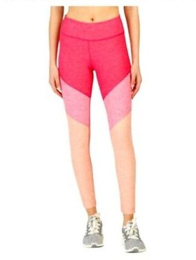 Outdoor Voices Pink Colorblock Leggings Medium Large Women's Workout Athleisure